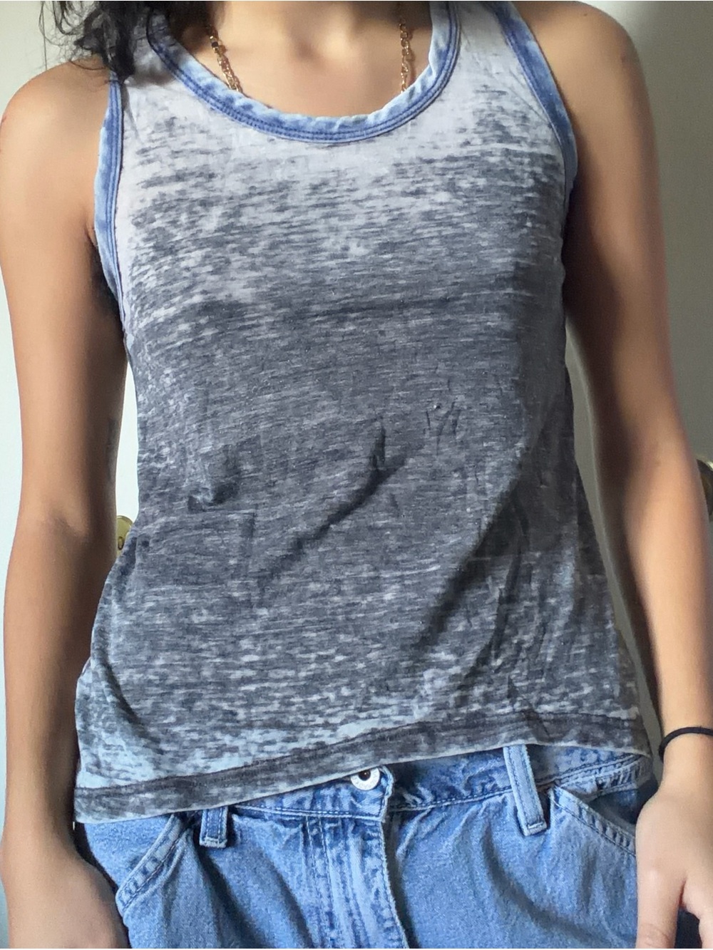 Girl’s Washed Gray Tank Top - Casual Everyday Tank
